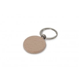 Ronde sleutelhanger - hout