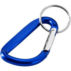 Sleutelhanger met karabijnhaak-Blauw-zonder opdruk