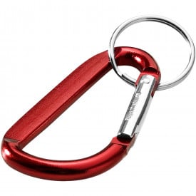 Sleutelhanger met karabijnhaak-Rood-zonder opdruk