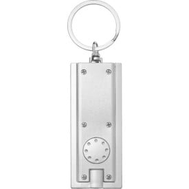 Sleutelhanger met LED-lampje - kunststof - 6 cm