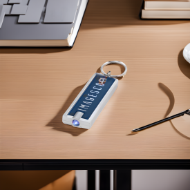 Sleutelhanger met LED-lampje - kunststof - 6 cm