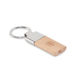 Sleutelhanger met rubberhout