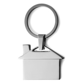 Huis sleutelhanger - metaal - 4.7 cm - geschenkverpakking