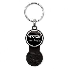 Sleutelhanger plastic coin-Blanco