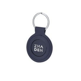 Sleutelhanger puckler - PU - metalen plaat voor gravure - verchroomde ring