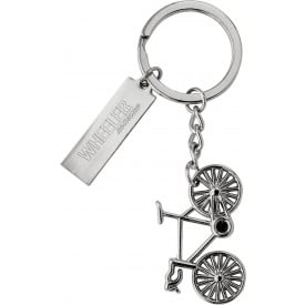 Racefiets sleutelhanger - metaal - geschenkverpakking