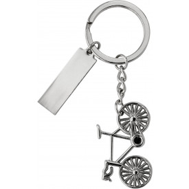 Sleutelhanger racefiets-Zilver-Zonder opdruk