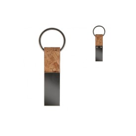 Sleutelhanger - kurk en metaal - 7 cm