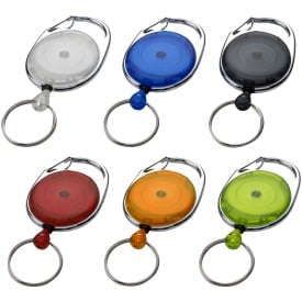 Gerlos sleutelhanger en rollerclip - ABS - karabijnhaak - 60 cm lang koord