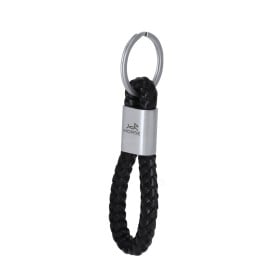 Sleutelhanger Serlong - PU-leer - 9 cm - gevlochten koord