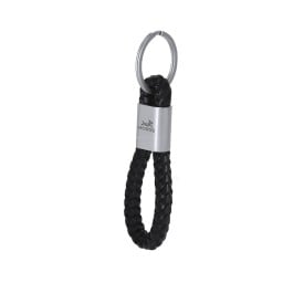 Sleutelhanger Serlong - PU-leer - 9 cm - gevlochten koord