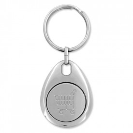 Sleutelhanger silver coiny-Blanco