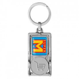 Smart coiny sleutelhanger - metaal - doming label - flesopener - telefoonstandaard - winkelwagenmuntje