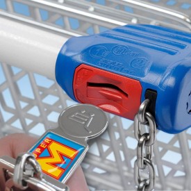 Smart coiny sleutelhanger - metaal - doming label - flesopener - telefoonstandaard - winkelwagenmuntje