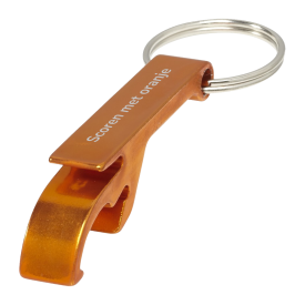 Sleutelhanger Tom - aluminium - 5,5 cm - met fles- en blikopener
