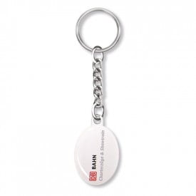 Twinky ovale sleutelhanger - metaal - 3.8 cm - met doming label