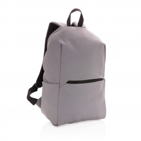 Smooth PU 15.6" laptop rugzak PVC-vrij-Grijs