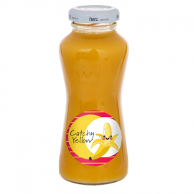 Smoothie mango banaan 200ml - glazen flesje - witte dop