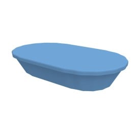 Snack schaal met deksel - 20,4x11,9 cm - plastic - herbruikbaar