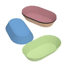 Snack schaaltje to-go - plastic - 20x11,5 cm - herbruikbaar