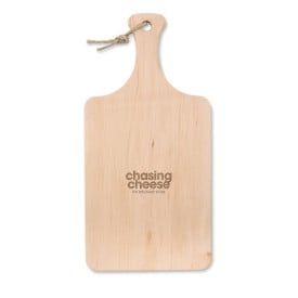 Snijplank 37 x 18 cm - elzenhout - met handvat en koord