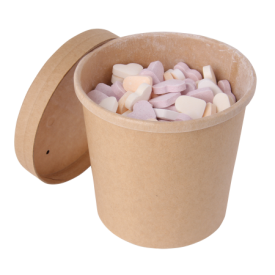 Snoeppot kraft karton met deksel 360 ml