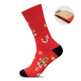 Soc large paar kerstsokken L-Rood