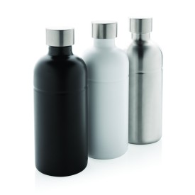 Soda waterfles 800 ml - RVS recycled - schroefdop