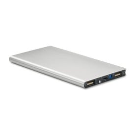 Solar powerbank - 8.000mAh - aluminium - zonne-energie - plat ontwerp