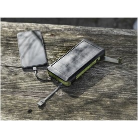 Soldy powerbank - 10.000mAh - RCS plastic - met zonnedynamo