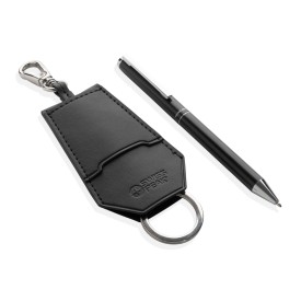 Swiss Peak RCS giftset - gerecycled aluminium en PU - sleutelhanger en pen