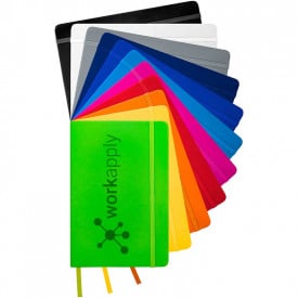 Spectrum notitieboek - A5 - PU - 96 vellen - gelinieerd - elastieksluiting en leeslint