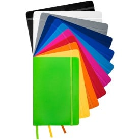 Spectrum notitieboek - A5 - PU - 96 vellen - gelinieerd - elastieksluiting en leeslint