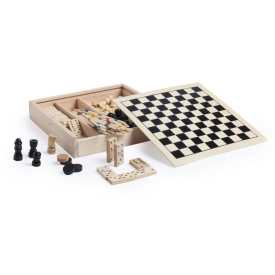 Xigral spellenset - 4 spellen - houten kist