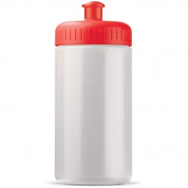 Sportbidon Basic 500ml-Wit / rood