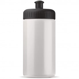 Sportbidon Basic 500ml-Wit / zwart