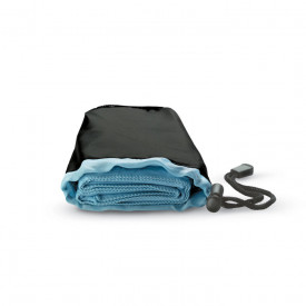Sporthanddoek in nylon zak-Blauw-Zonder opdruk