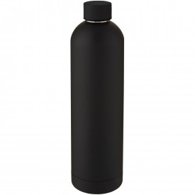 Spring 1l koperen vacuümgeïsoleerde fles-Zwart
