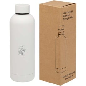 Spring 500 ml RCS gecertificeerde vacuümgeïsoleerde fles van koper-Wit
