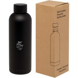 Spring 500 ml RCS gecertificeerde vacuümgeïsoleerde fles van koper-Zwart
