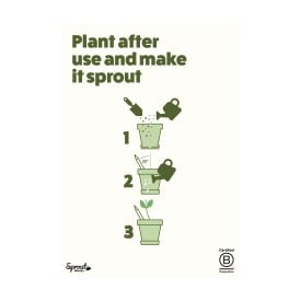 Sprout® ongeslepen potlood - hout - capsule met zaadjes