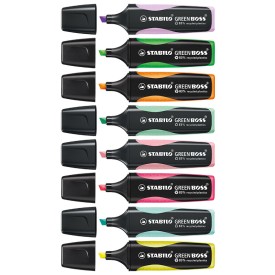 Stabilo green boss markeerstift - gerecycled plastic - diverse kleuren