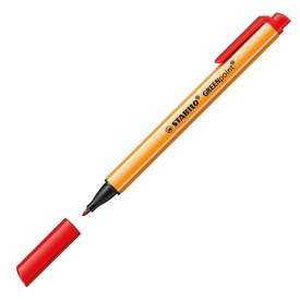 Stabilo Greenpoint Fibre Pen-Rood