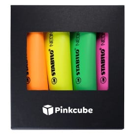 Stabilo - neon markeerstiften - 4 kleuren - set van 4