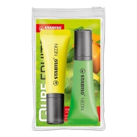 Stabilo - neon markeerstiften - 5 kleuren - set van 2 - in etui