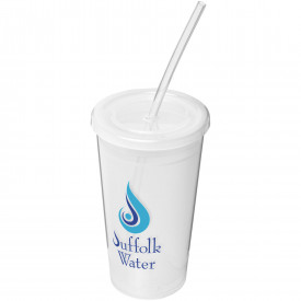 Stadium beker 350 ml - PP - dubbelwandig - doorzichtig