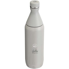 Stanley All Day Slim waterfles 600ml - gerecycled RVS - dubbelwandig - lekvrij-Grijs