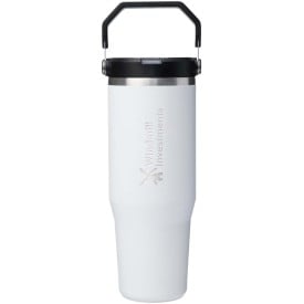 Stanley IceFlow™ 2.0 890 ml geïsoleerde roestvrijstalen beker met uitklapbaar rietje-Wit