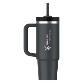 Stanley Quencher® H2.0 FlowState™ 890 ml gerecyclede, roestvrijstalen, geïsoleerde beker-Zwart