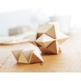 Starnats denkpuzzel - hout - verpakt in katoenen zakje